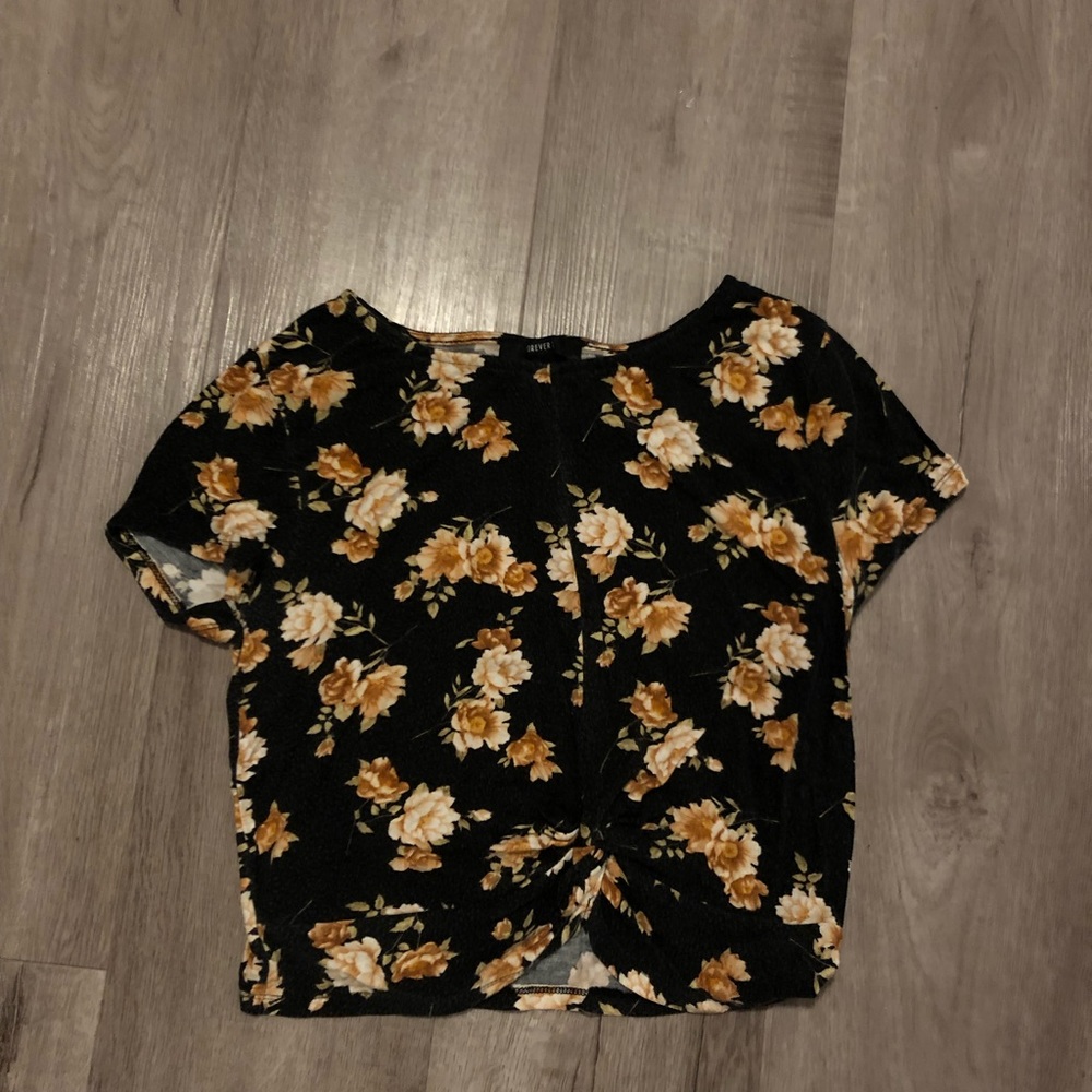 flower printed croptop